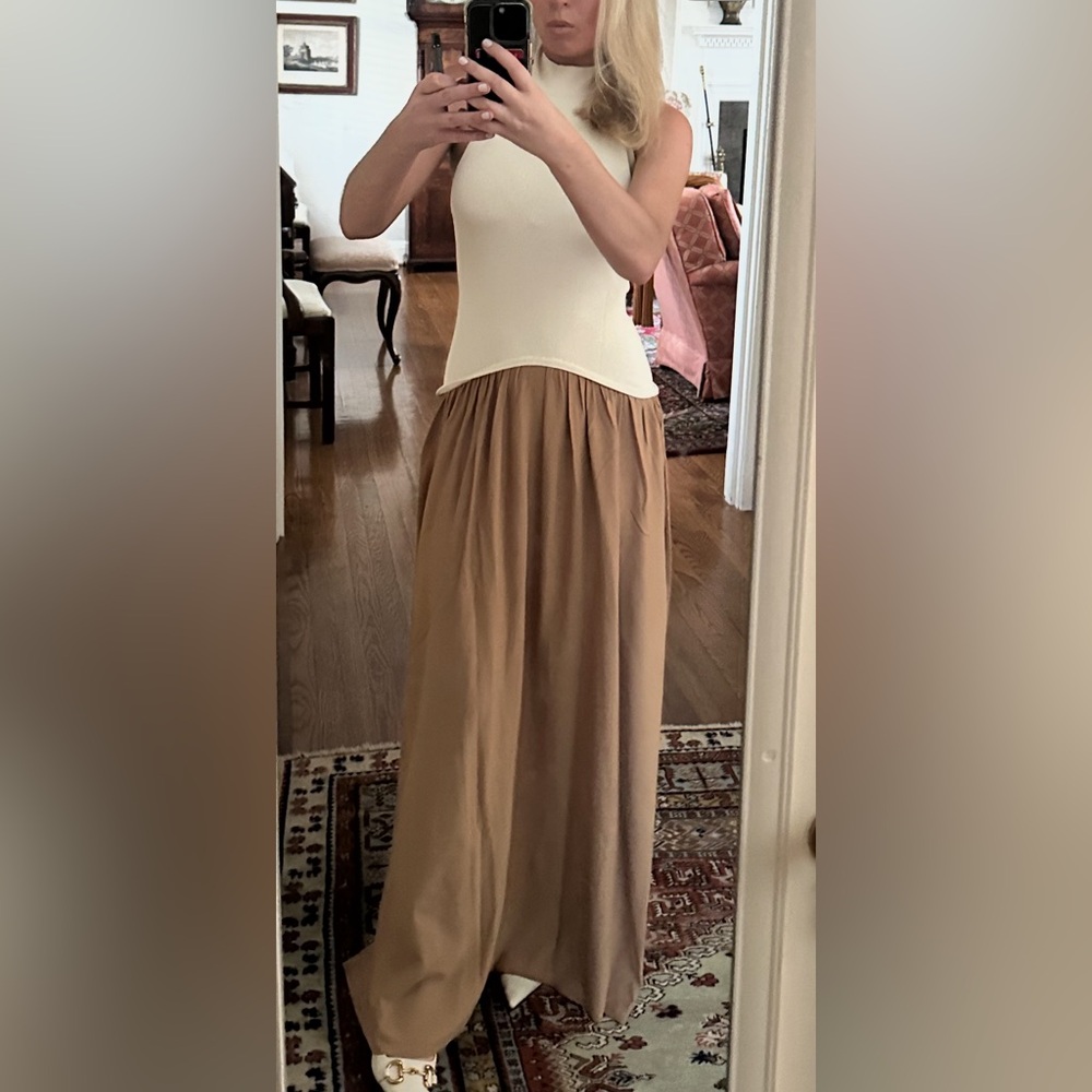 Solid & Striped Halter Soglio Dress Ecru Camel - Picture 6 of 6